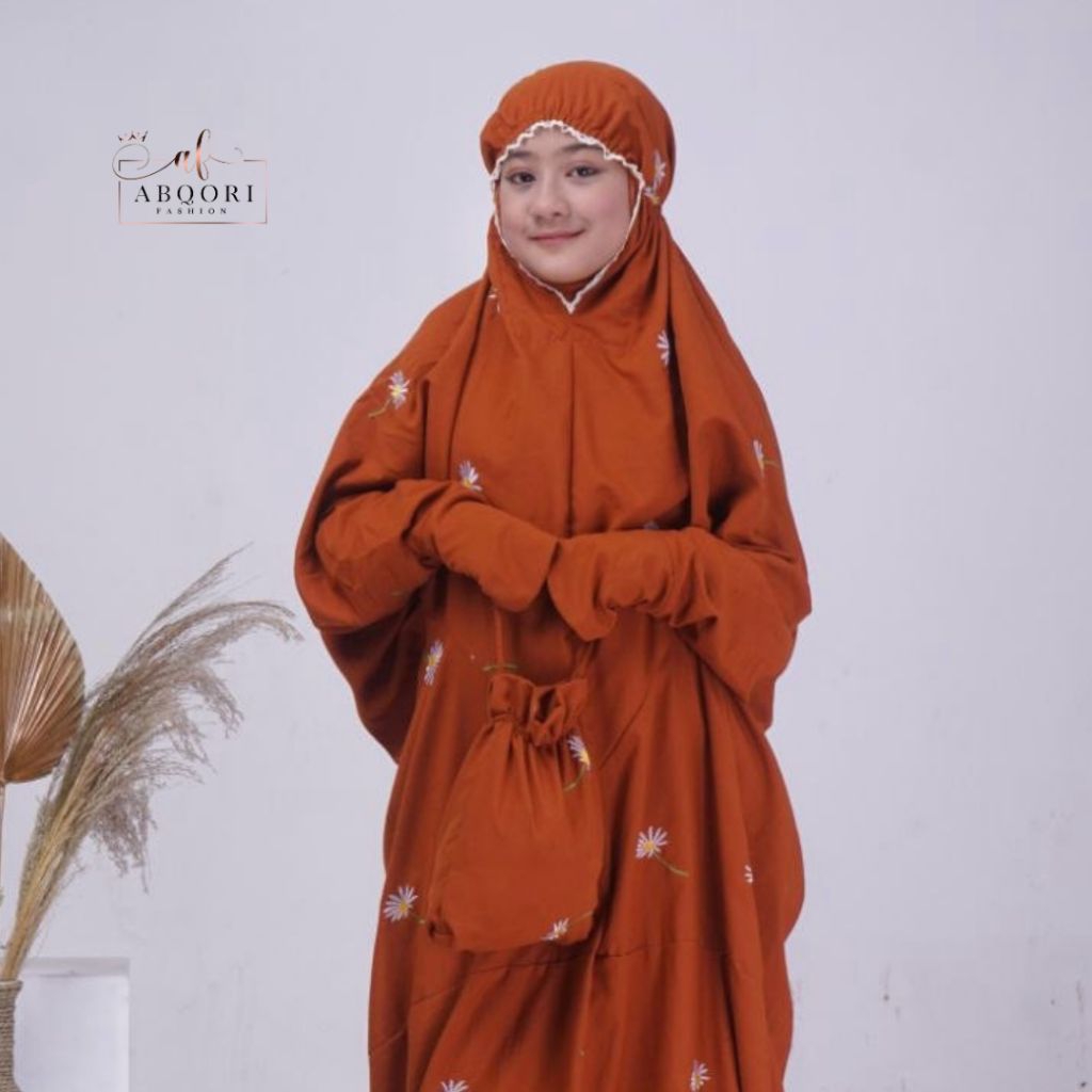Mukena Terusan DAISY Couple TK Anak Dewasa | Abqori