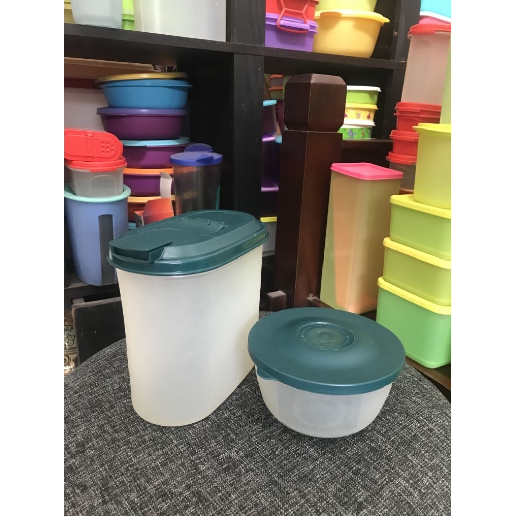 Tempat Teko Tupperware Original Warna Hijau Botol