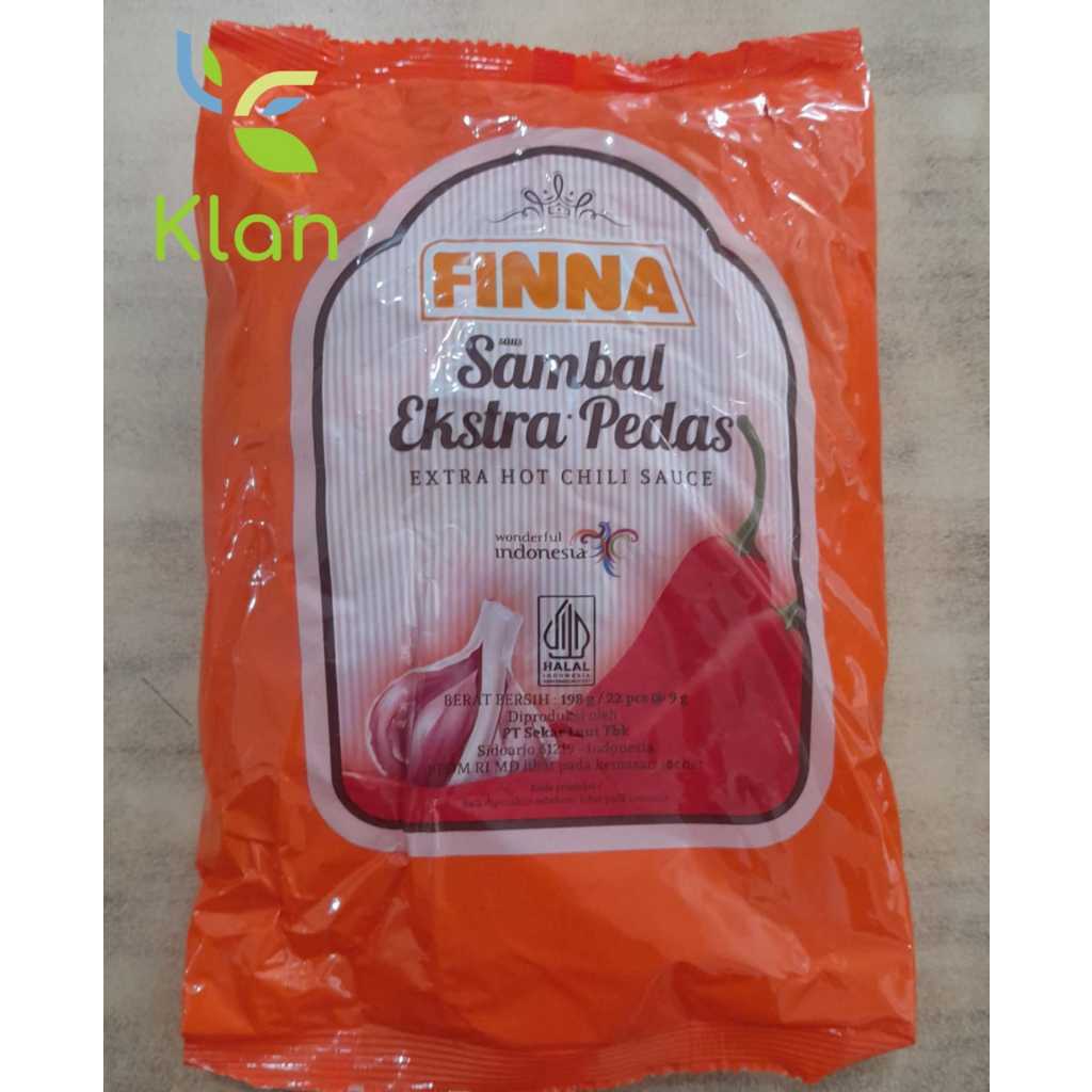 FINNA CHILLI SAUS EXTRA PEDAS SACHET ISI 22 PCS (KHUSUS KURIR INSTAN KOTA MALANG)/ SAOS SACHET/ SAOS