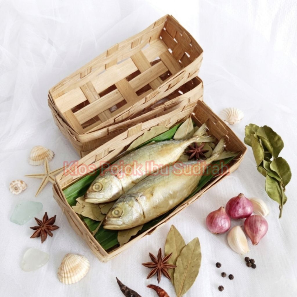 (500pcs) Grosir Reyeng Keranjang Bambu 16x6x3 Wadah Ikan Pindang Tongkol Peda Cue dll