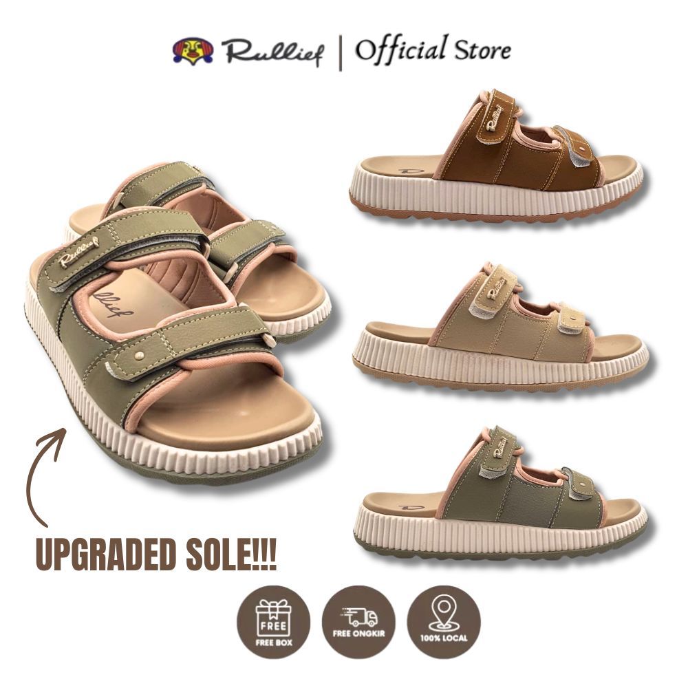 Rullief - FKS 826  [Upgraded Version] Sandal Flat Selop Japit Premium Wanita