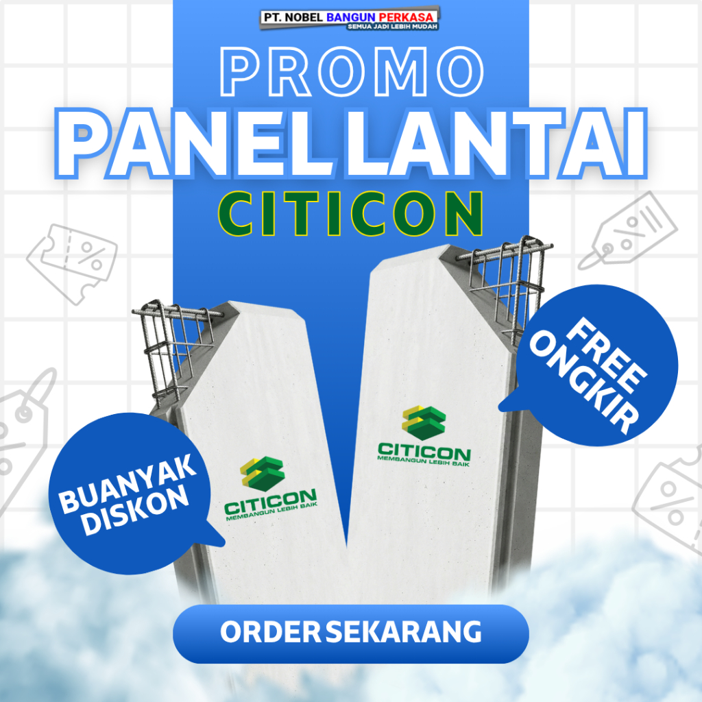 Panel Lantai Citicon Dak Beton Ringan Pengganti Cor Konvensional - Harga Per Kubik - Kirim Seluruh I