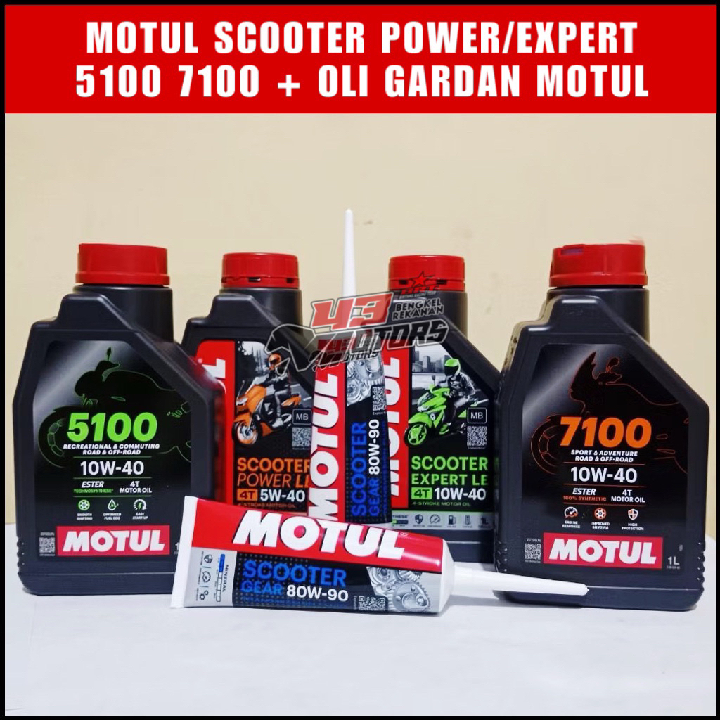 OLI MOTOR MOTUL SCOOTER POWER | EXPERT 5100 | 7100 + OLI GARDAN MOTUL