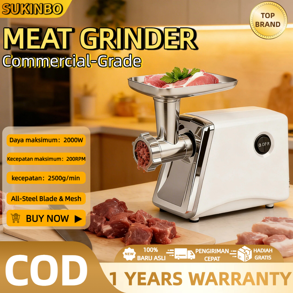 SUKINBO 2000W 220V Mesin Giling Penggiling Daging Meat Grinder  Dengan Daya Besar Serbaguna Mesin Gi