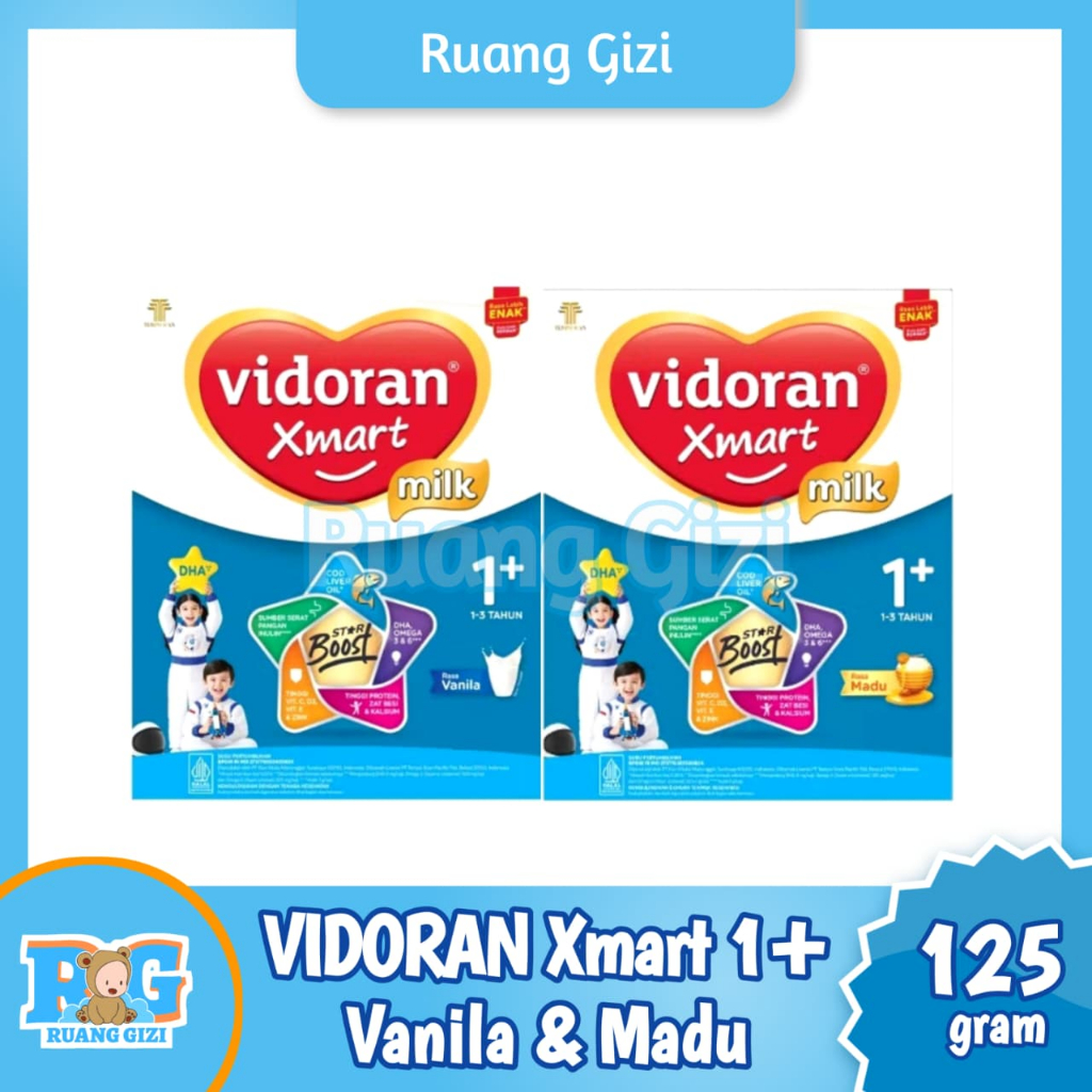 1 KARTON (24 BOX) Susu Vidoran 1+ Vidoran 0-6 Vidoran 6-12 Box 125 Gram