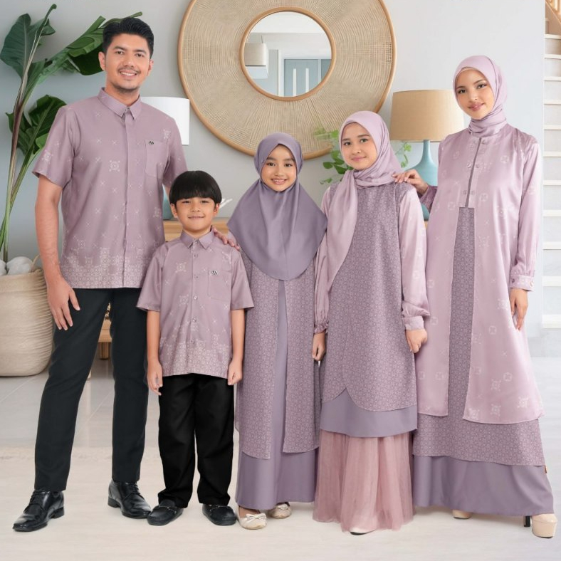 NIBRAS BELDIA RAYYA SERIES SET KELUARGA TERBARU 2026 SARIMBIT KELUARGA GAMIS KOKO GAMIS ANAK DAN KOK
