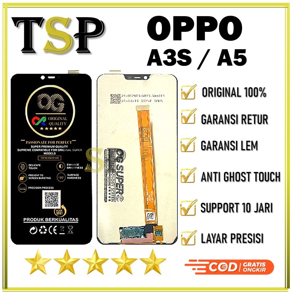 LCD TOUCHSCREEN OPPO A3S / A5 ORIGINAL 100% FULLSET
