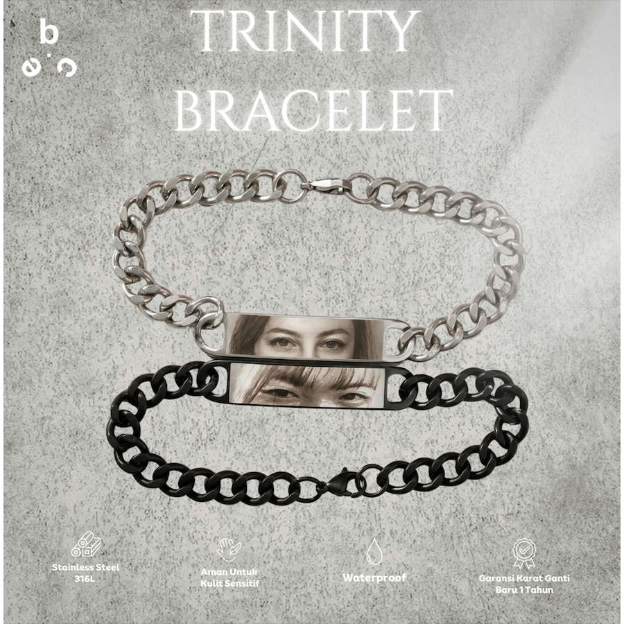 Trinity Custom Bracelet | Gelang Rantai Custom Gambar | easyboredclub