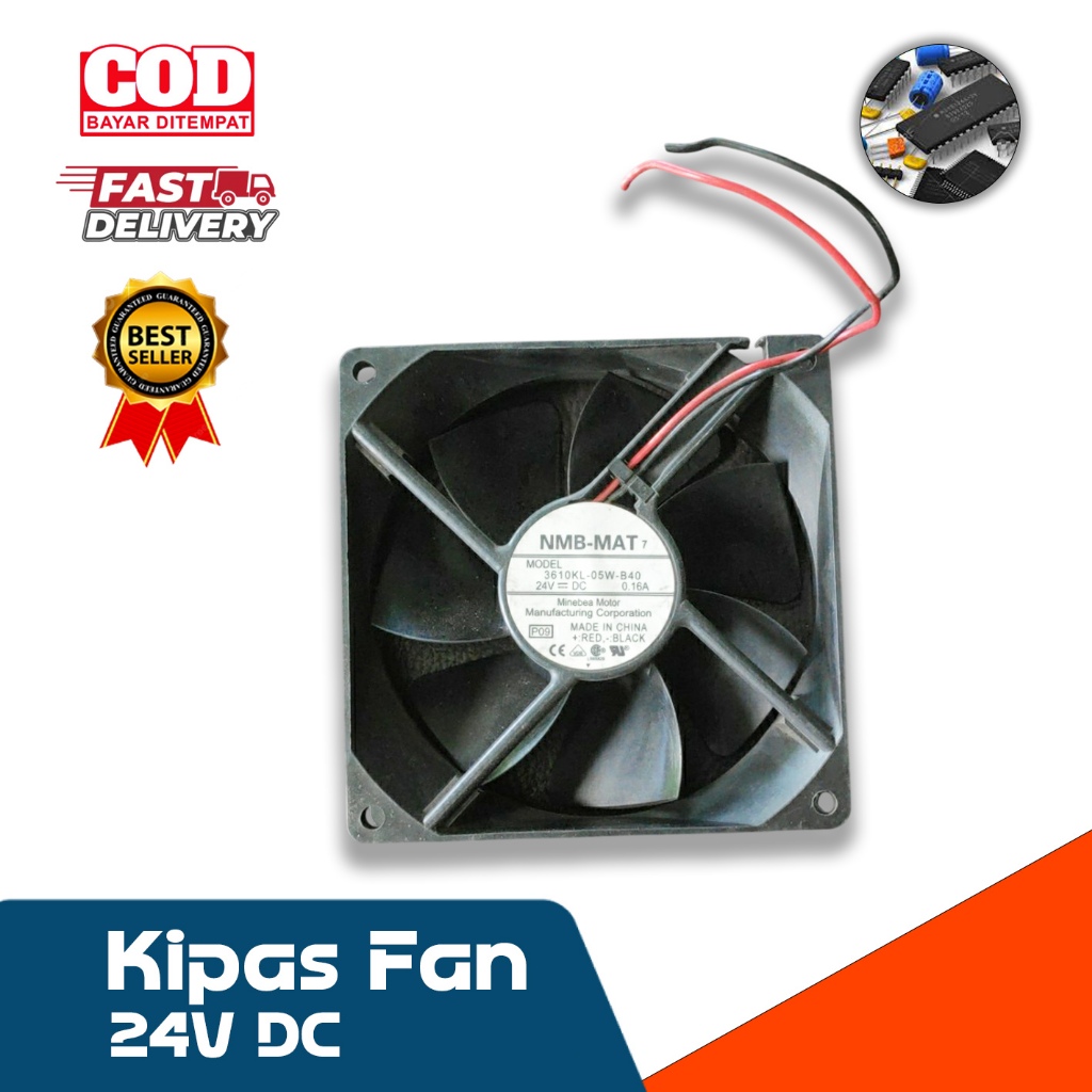 Kipas fan panel high speed 24V DC 9X9 9cm 0.16A hemat energi