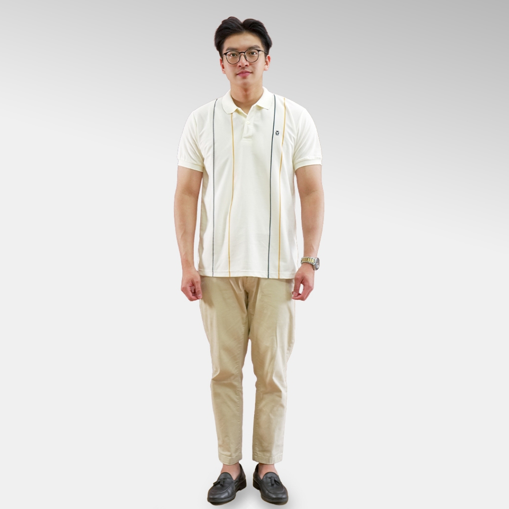 PAKET HEMAT MATSUDA Baju Kaos Polo Shirt Dewasa Stripe Pria Kerah Katun Tarumizu OffWhite 2026