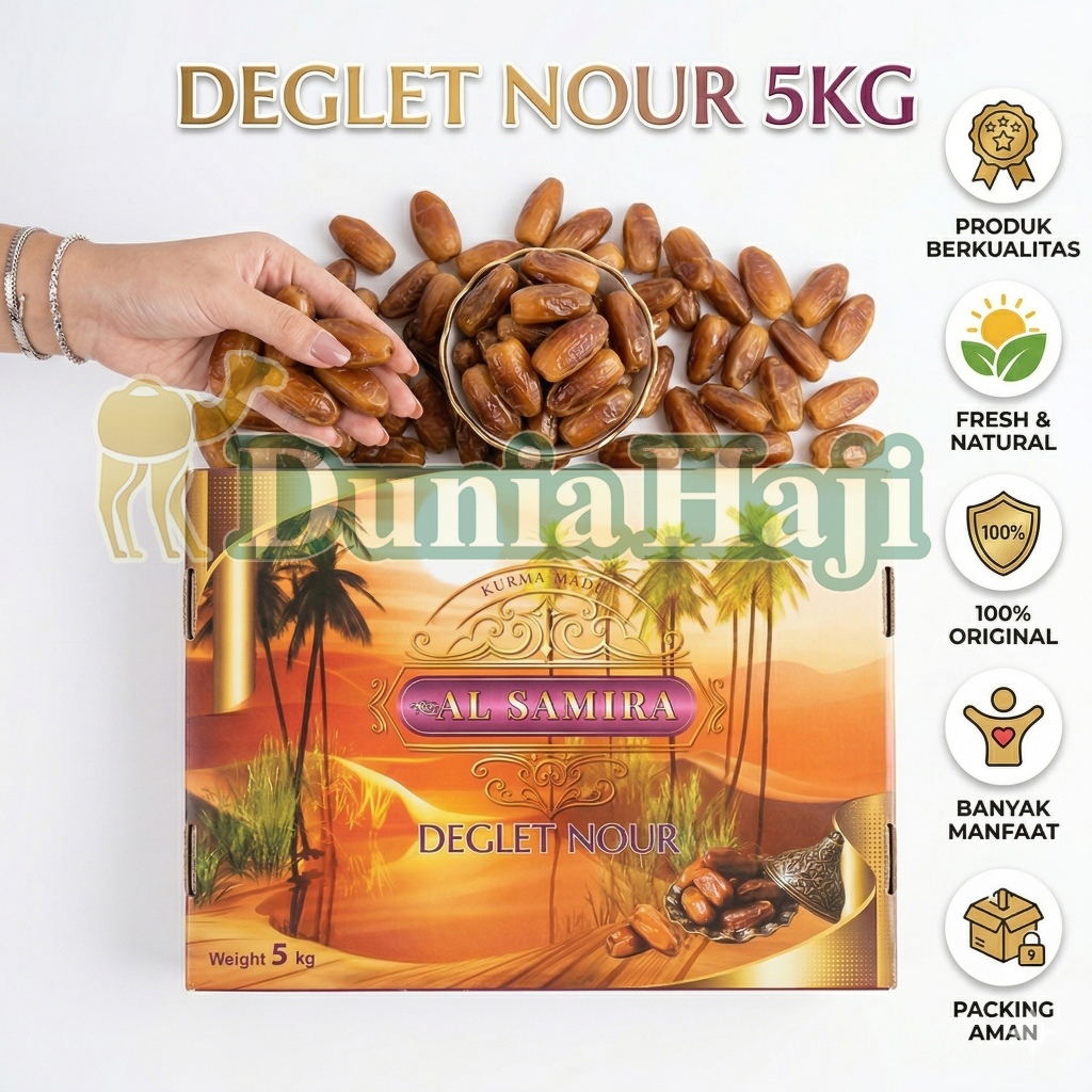 KURMA MADU DUS-5KG / Kurma Tunis Tunisia Tanpa Tangkai / Oleh Oleh Haji dan Umroh