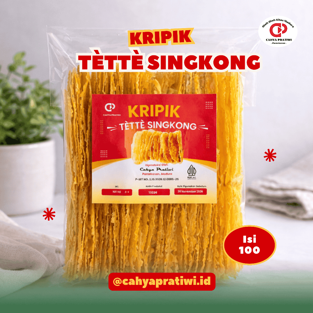 Kripik Tette Singkong Cahya Pratiwi Isi 100