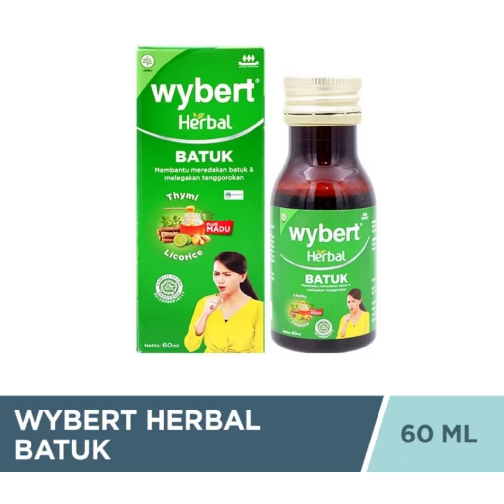 Wybert Syrup untuk batuk flu melegakan tenggorokan aman utk ibu hamil