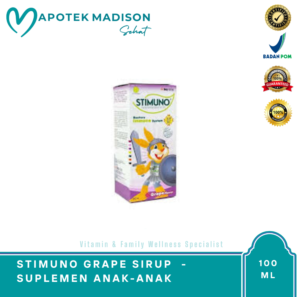 Stimuno Grape Sirup 100 mL - Suplemen Anak-Anak