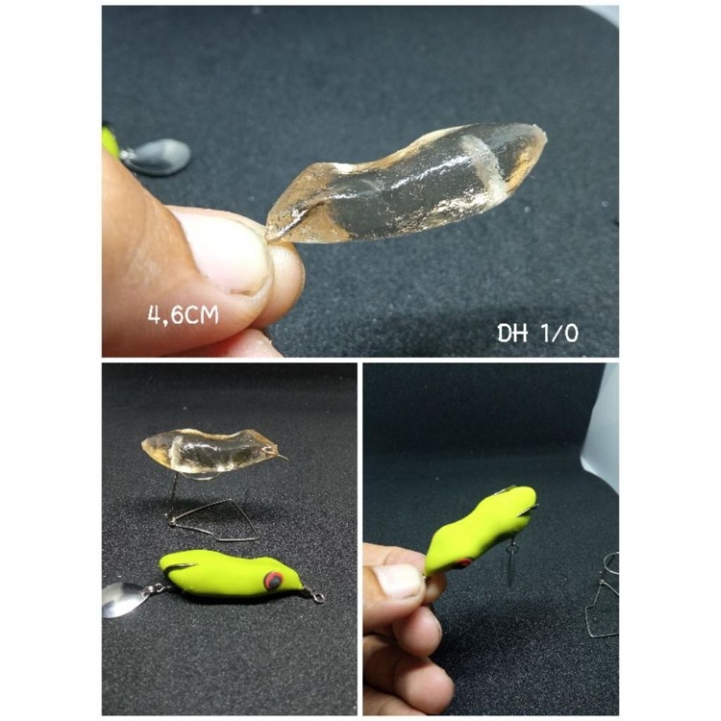 molding soft frog 4,6cm slim /cetakan softfrog