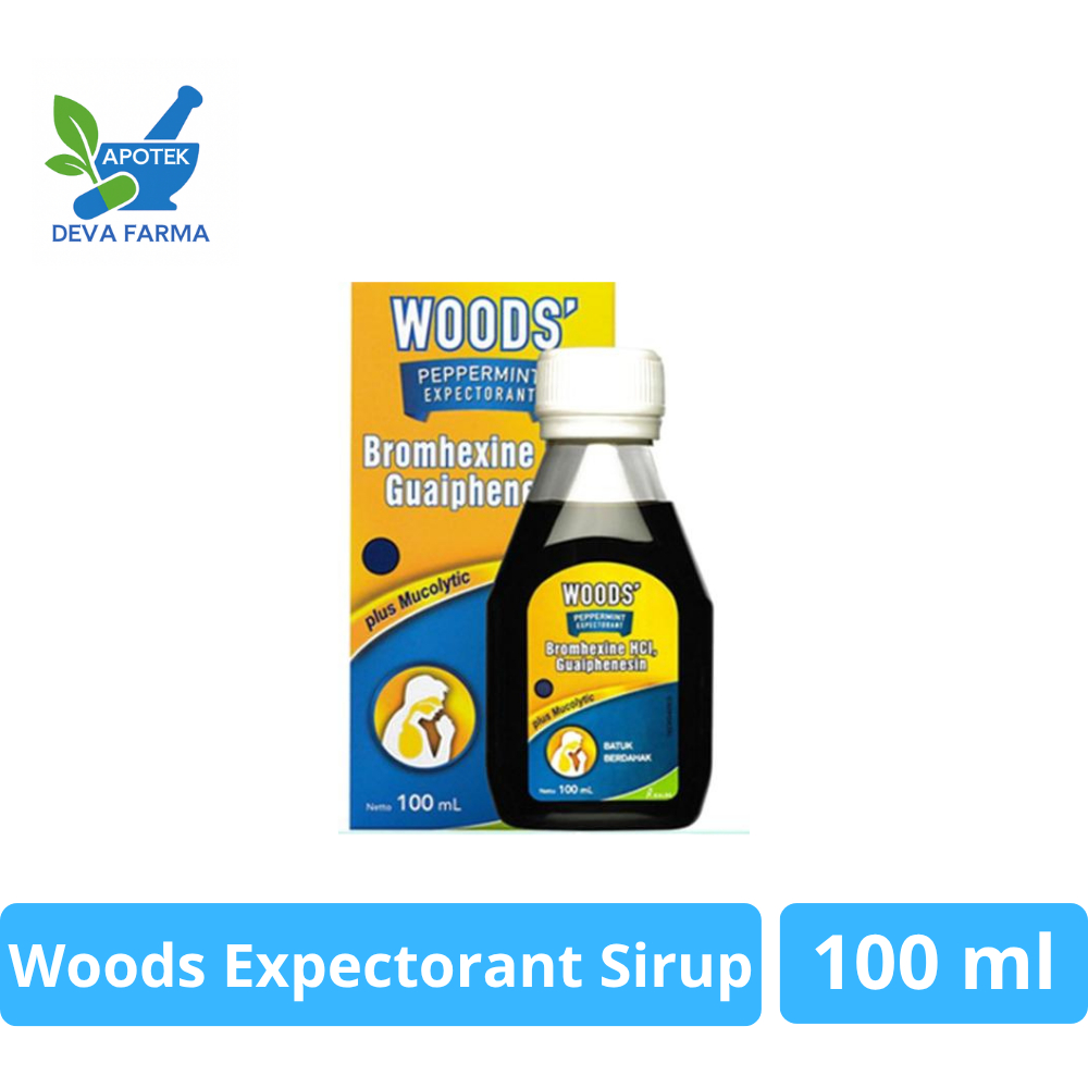 Woods Expectorant 100ml, Woods Peppermint Obat Batuk Berdahak
