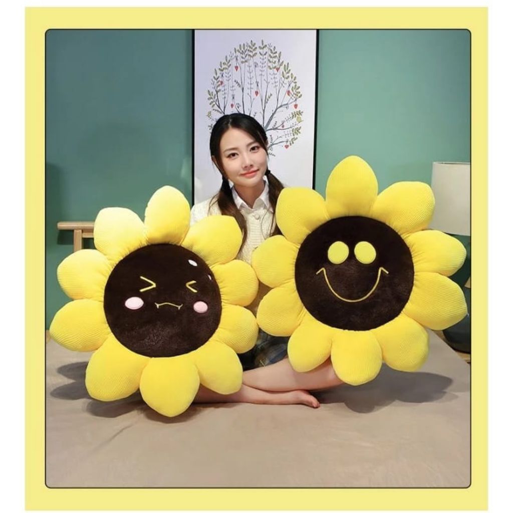 Bantal Sofa Sunflower smile / bantal bunga matahari