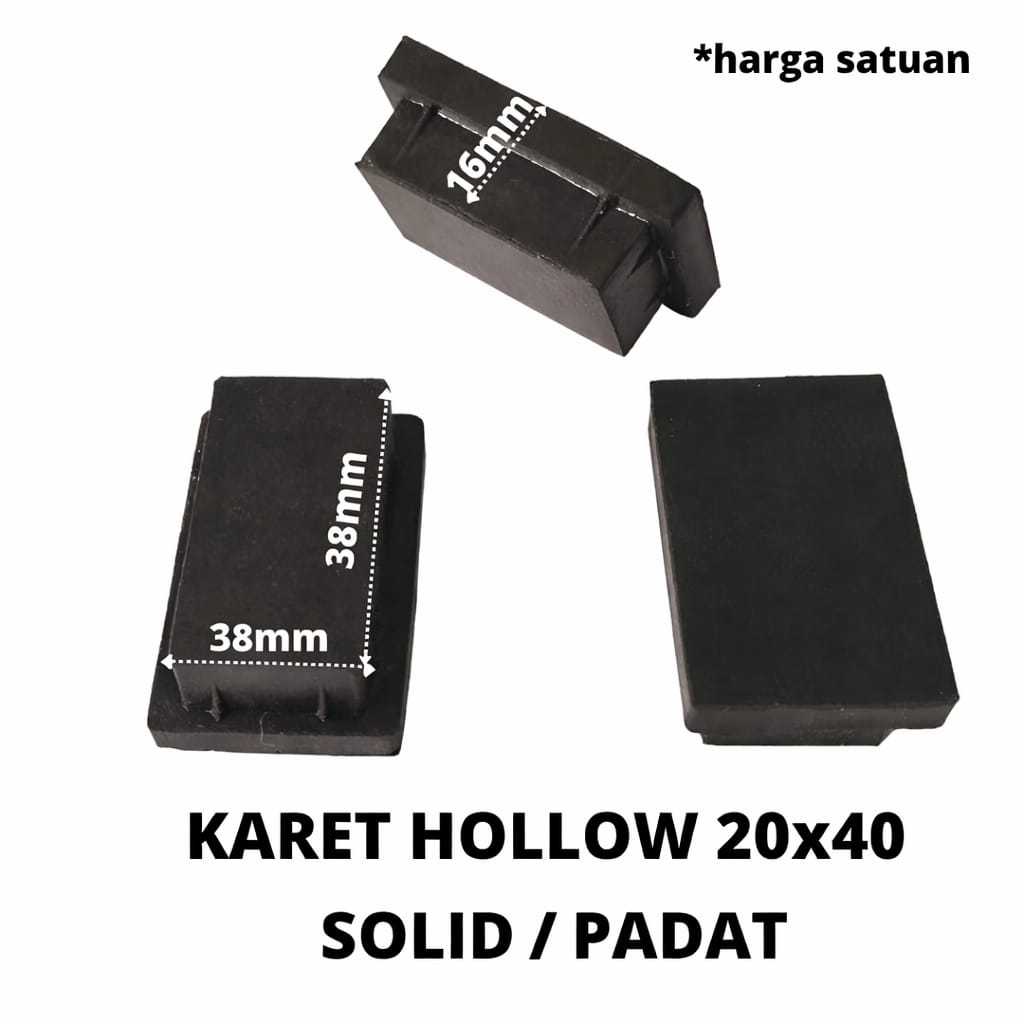 KARET KAKI HOLLOW 2X4 PADAT/KARET TAPAK KAKI/KARET ALAS KAKI MEJA/KURSI