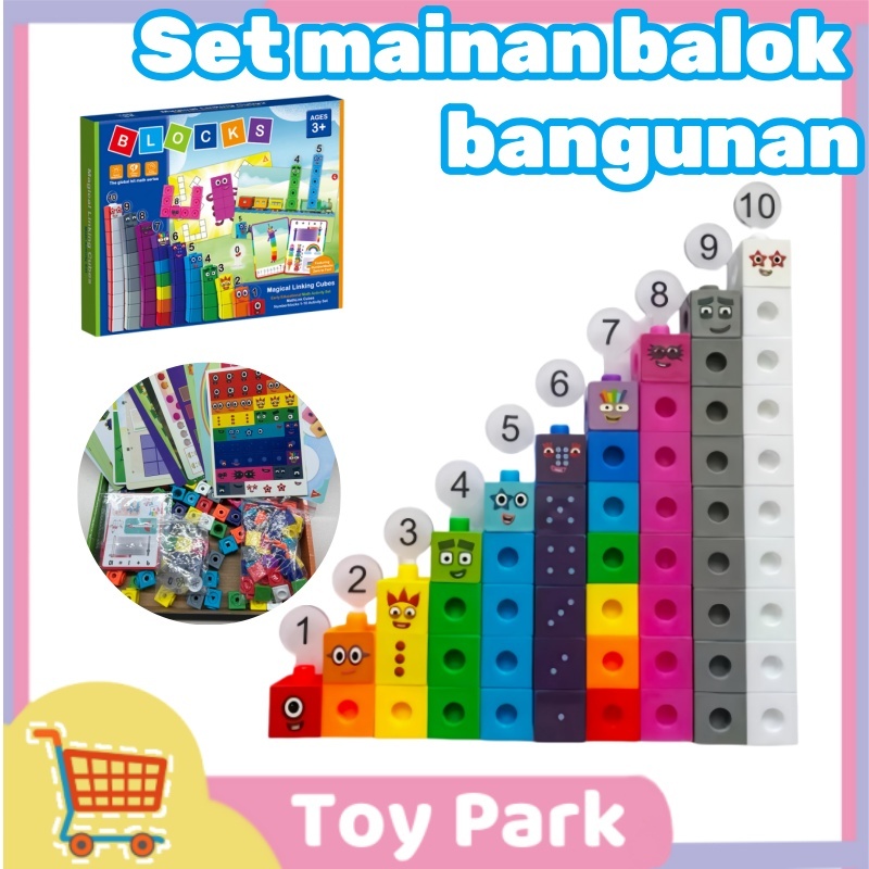 Set Aktivitas Numberblocks 1-10 Mainan Balok Mainan Edukasi Anak Mainan Blok Matematika Set Aktivita