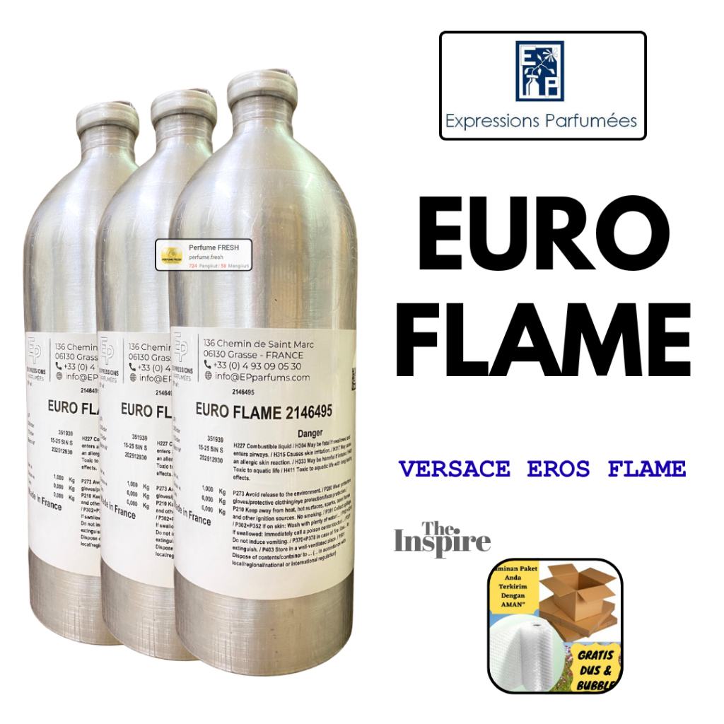 Bibit Parfum EROS FLAME ( Euro Flame ) 1 KG SEGEL Alumunium EP EXPRESSIONS - EURO FLAME BY EXPRESSIO