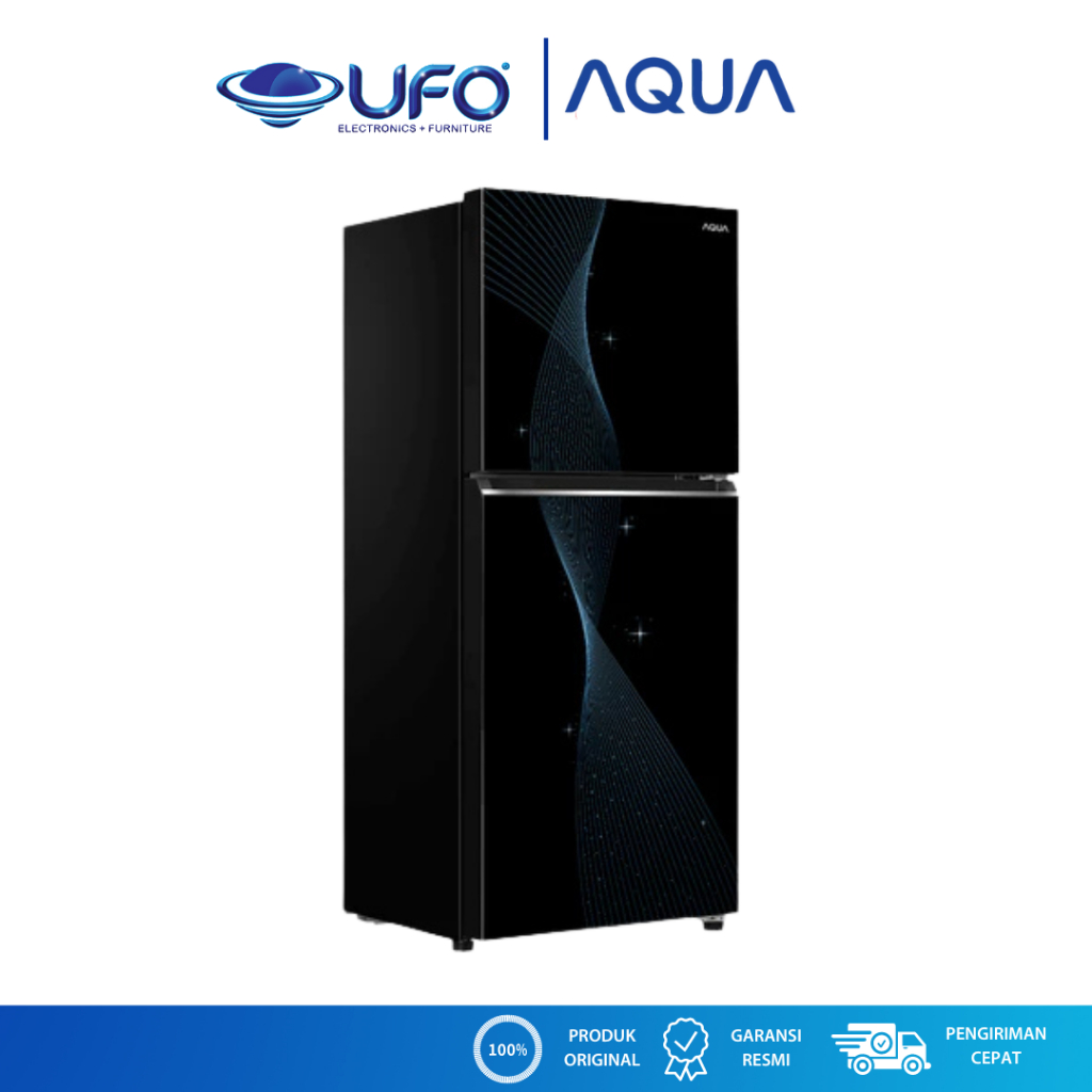 Aqua Kulkas 2 pintu fitur Turbo Cooling, Bigger Freezer, -1°C Chiller Box, Kapasitas 240 Liter | AQR