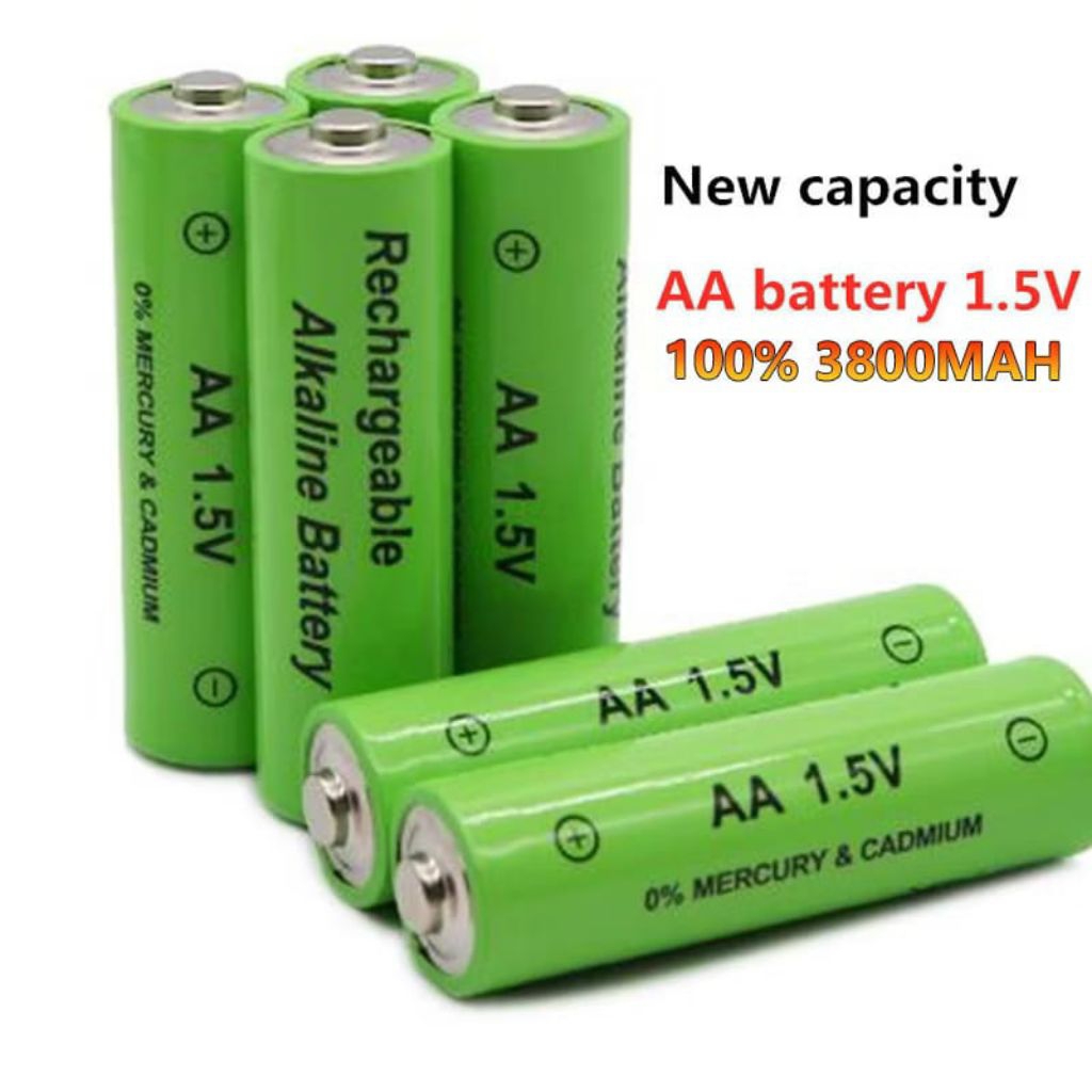(1pcs) Battery Baterai Cas AA isi ulang  Alkaline 1.5V 3800MAH