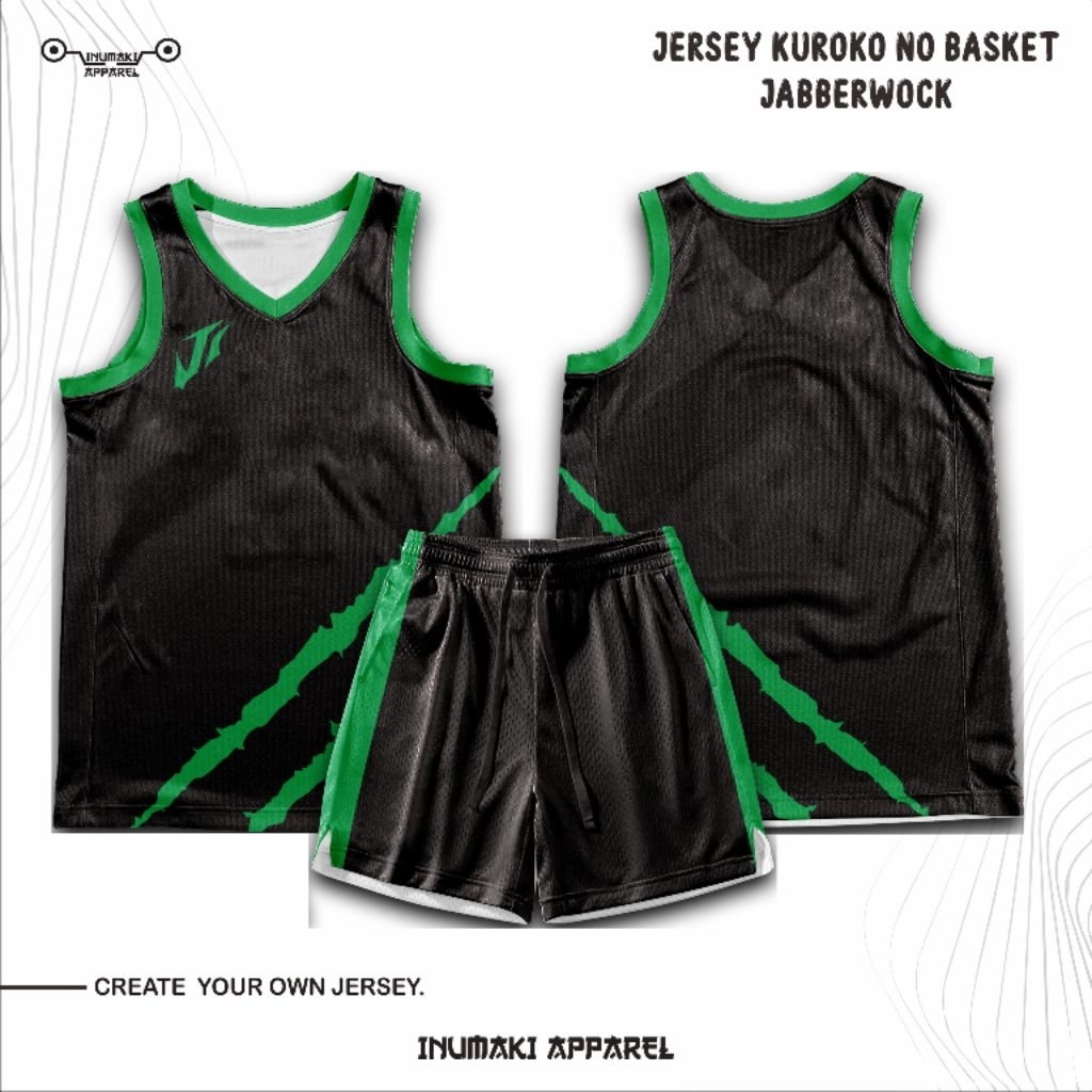 Jersey Anime Kuroko No Basket - JABBERWOCK Free Custom Nama dan Nomor Punggung
