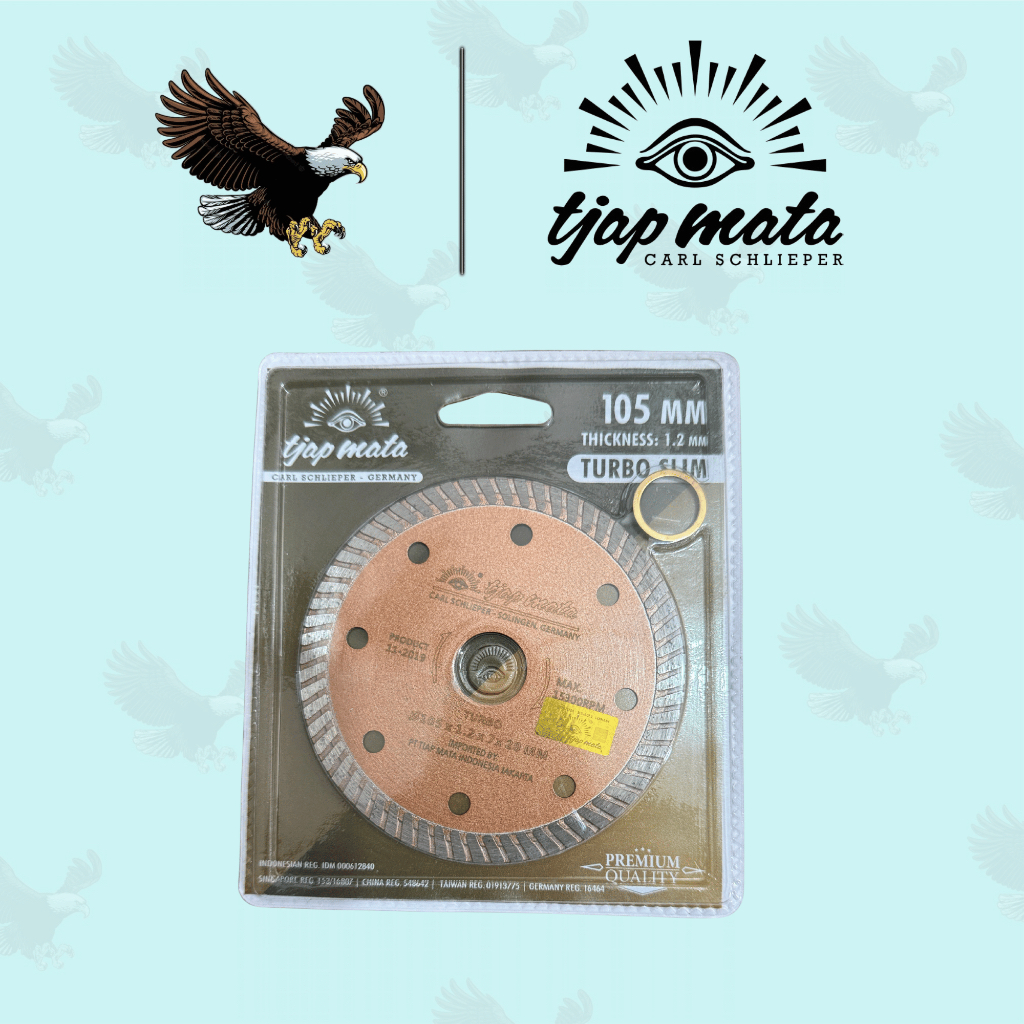 Diamond Wheel Tjap Mata Turbo Slim Mata Gerinda Potong/Mata Gerinda Pisau Potong Granit, Keramik