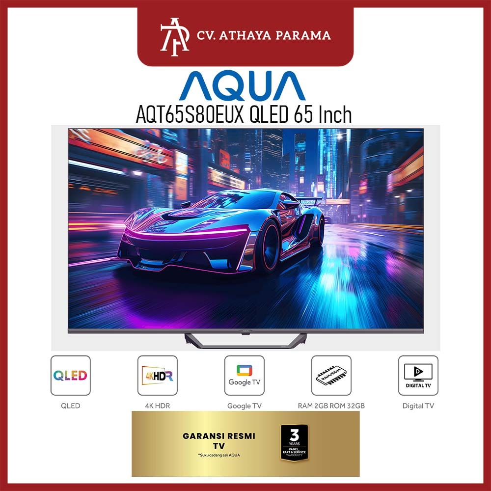 AQUA AQT65S80EUX TV AQUA 65 inch 4K UHD QLED Google TV