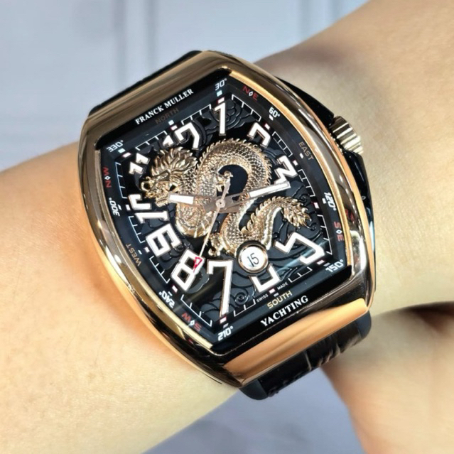 JAM TANGAN PRIA/COWOK FRANCK MULLER DRAGON KING ROSEGOLD AUTOMATIC 45mm #Jamtanganpria #Jamtangancow