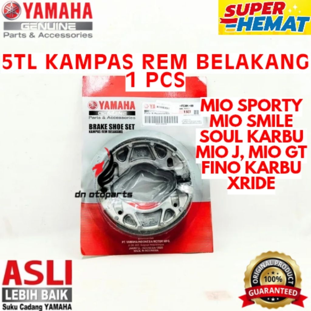 KAMPAS REM BELAKANG 1 PCS ORIGINAL YAMAHA KODE 5TL, KAMPAS REM BELAKANG MIO SPORTY, KAMPAS REM BELAK