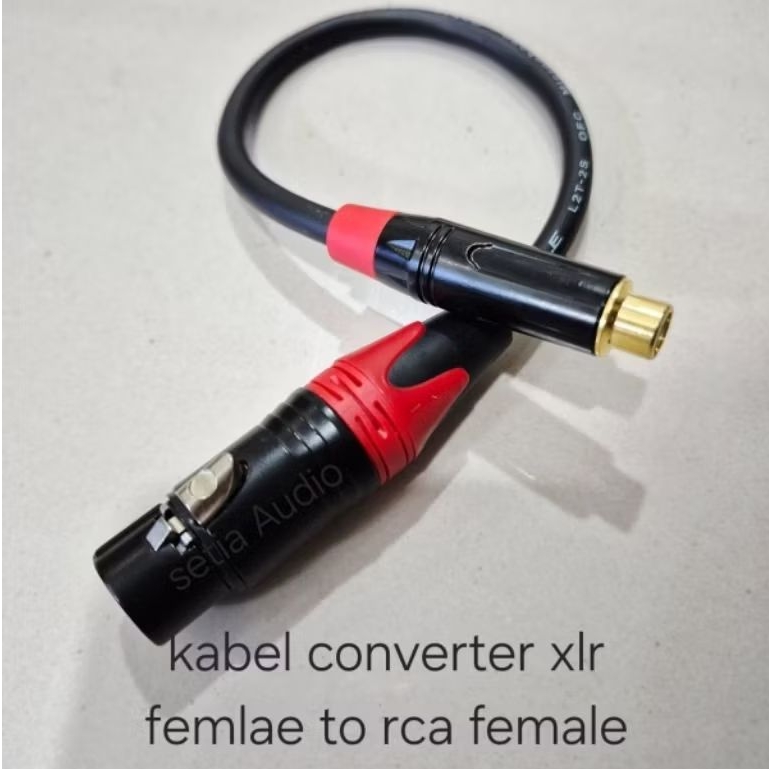 Converter Sambungan akai /Xlr To Rca FEMALE gold plated