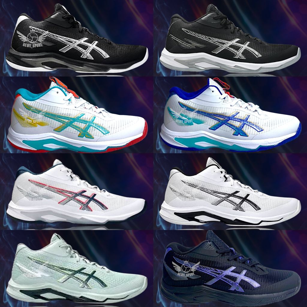 sepatu volly netburner4 mid grade ori - sepatu voli pria berdecit - sepatu olahraga pria
