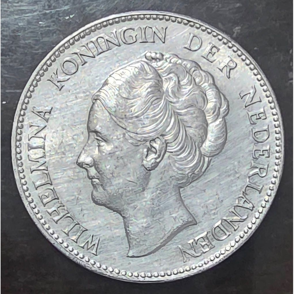 Koin Perak 1 Gulden 1931 Wilhelmina(XF)