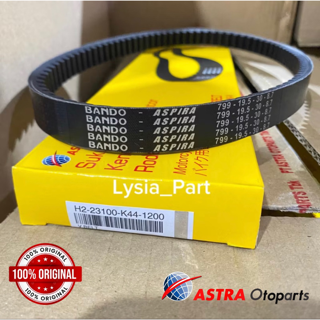 Vanbelt only K44 Aspira H2-23100-K44-1200 Bando untuk motor beat esp, beat pop esp, Asli Astra Otopa