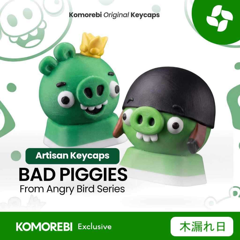 Artisan Keycap Angry Bird Bad Piggies King Pig Corporal Custom 3D Print Mechanical Keyboard #KO423