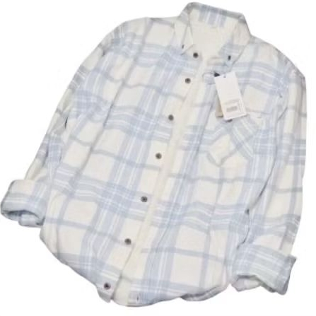 Kemeja flanel pria biru putih / kemeja pria / kemeja flanel / kemeja korean style