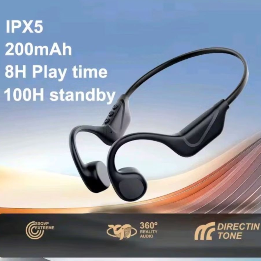 Earphone Bon Conduction Bluetooth 5.3 Open Ear Bone Conduction