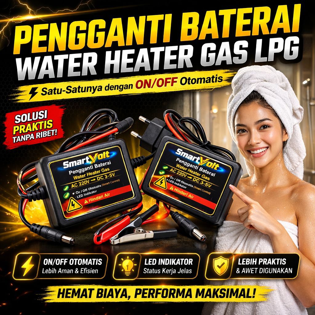 modul regulator pengganti batrai water heater gas