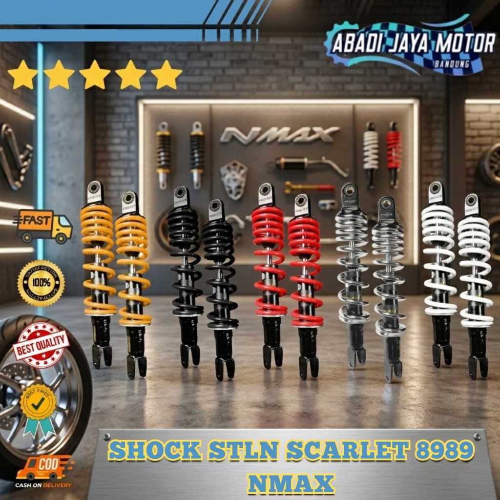 Shock Shockbreaker Setelan 8989 Nmax N-max Scarlet racing
