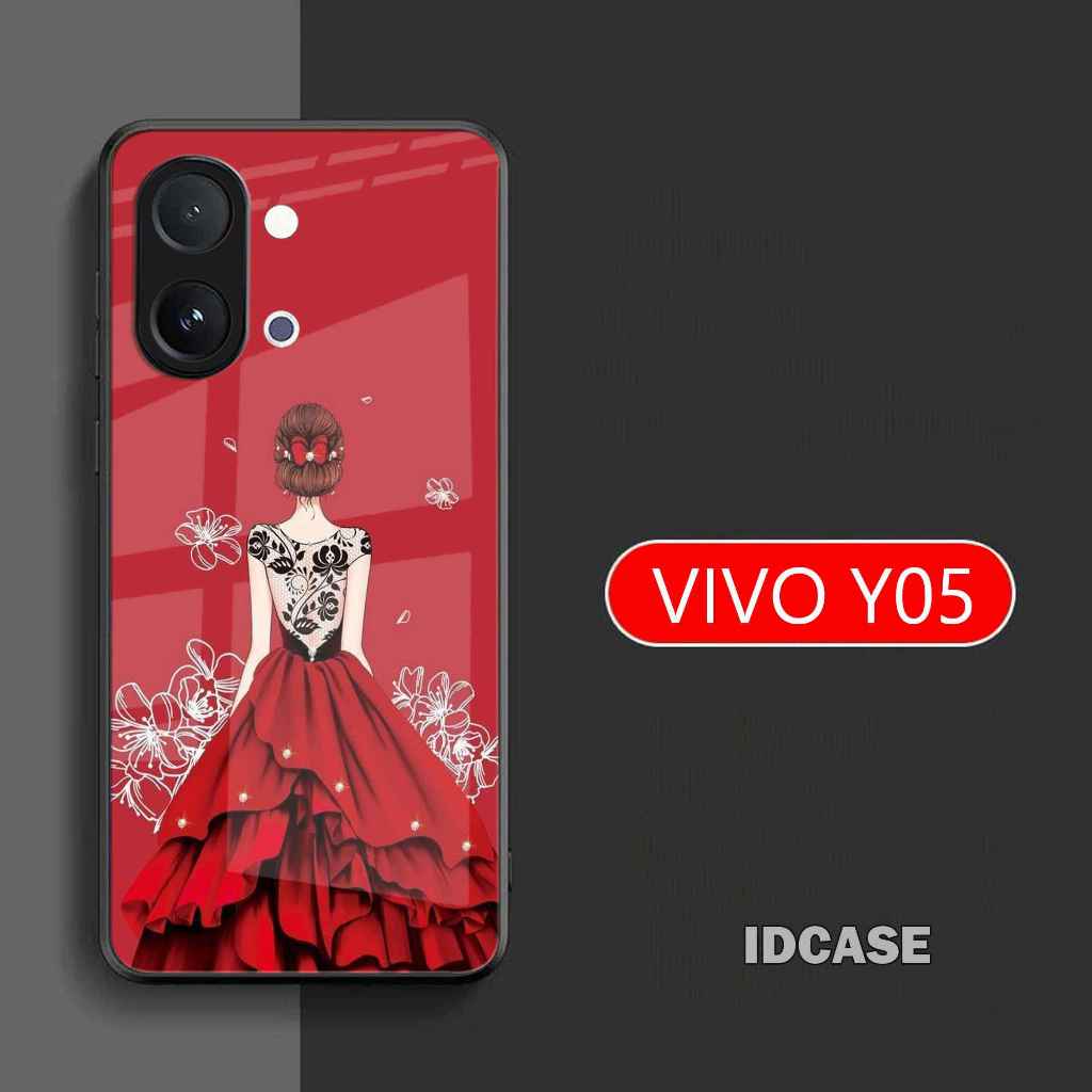 Softcase Glass  Kaca Kilau For Vivo Y05  -  Casing Hp Vivo Y05 -  K12
