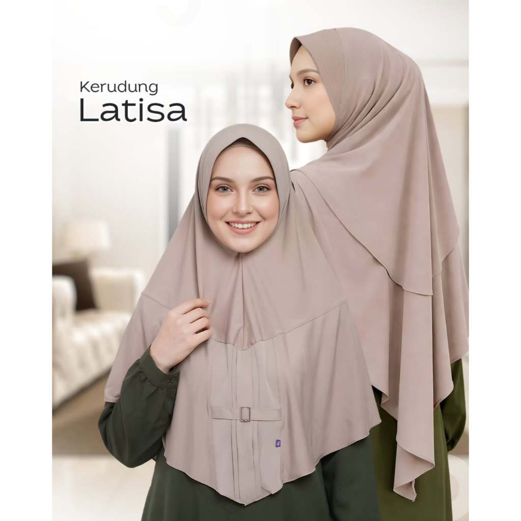 Kerudung instan dewasa Latisa Exclusive |  Bergo Instan dewasa | Hijab rabbani | Jilbab instan [ori 