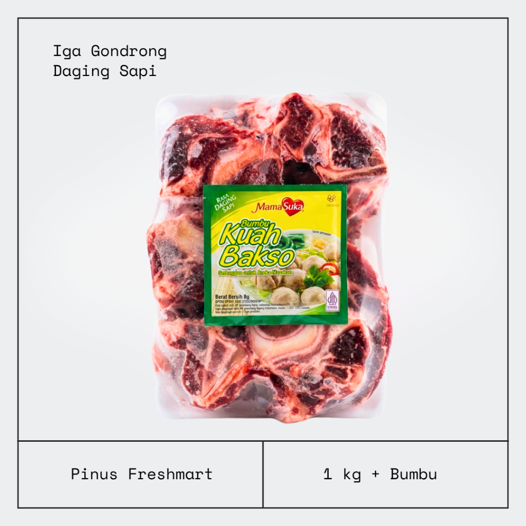 Iga Gondrong Daging Sapi 1Kg + Bumbu