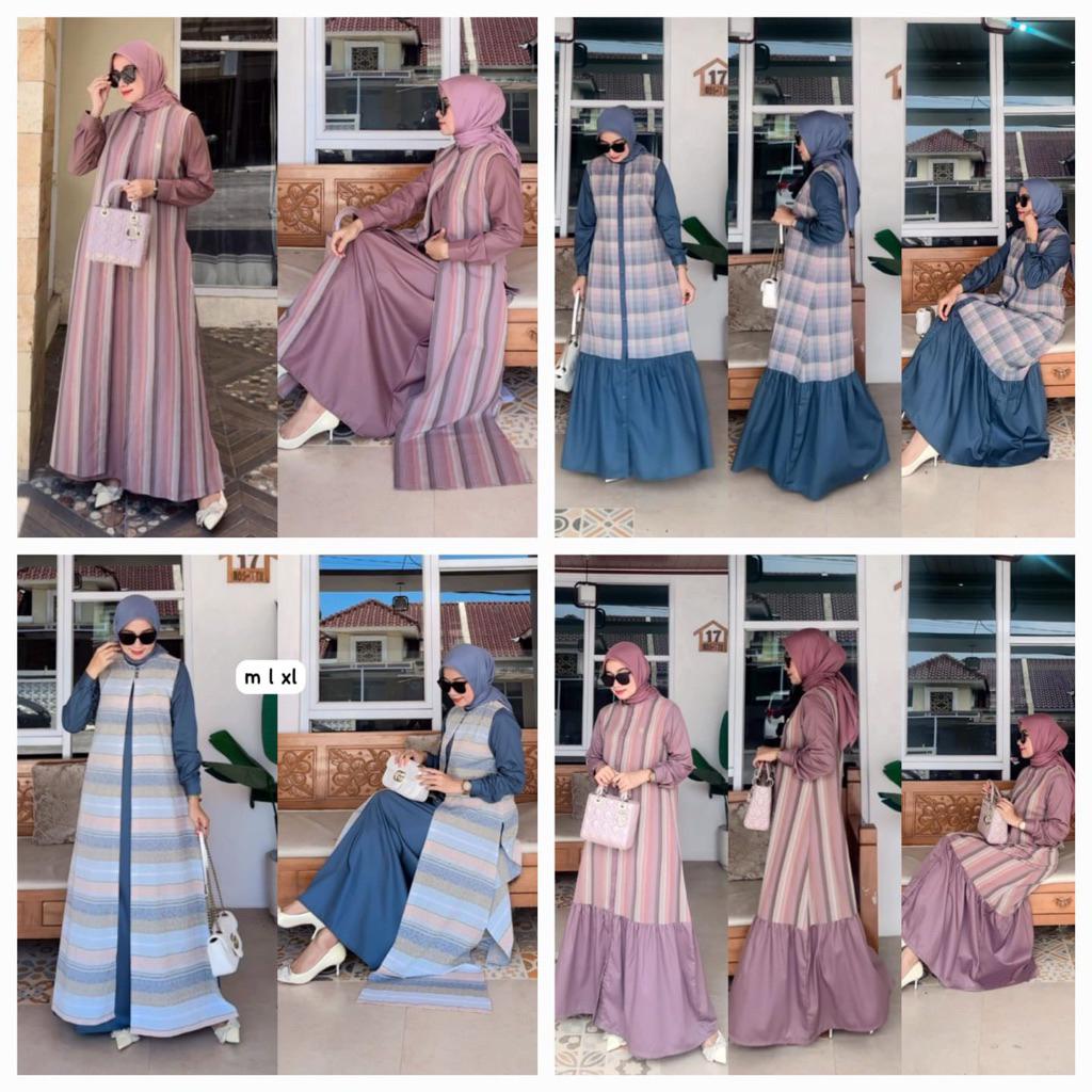 GAMIS DIMARA ORIGINAL DRESS TRISET WANITA M L XL