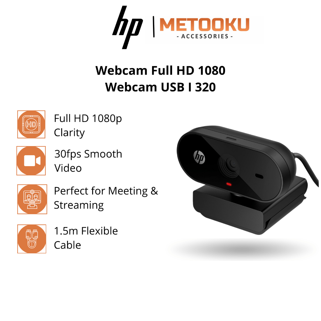 HP 320 Full HD Webcam Camera Webcam Zoom Meeting