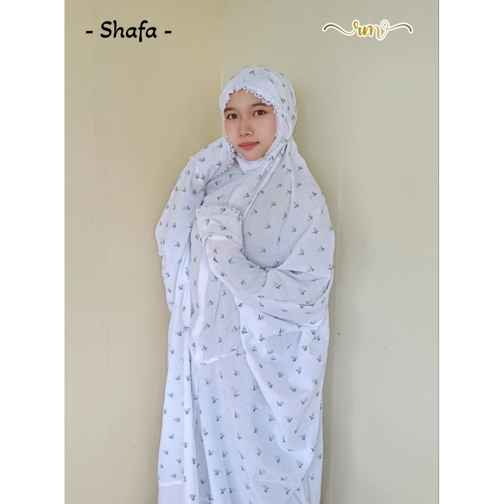 MUKENA TERUSAN DEWASA Shafa KATUN bunga tabur