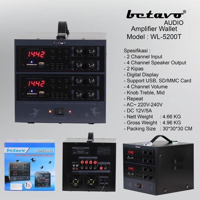 AMPLI WALET BETAVO WL5200T AMPLI WALET BETAVO WL5200 T BETAVO WL 5200T