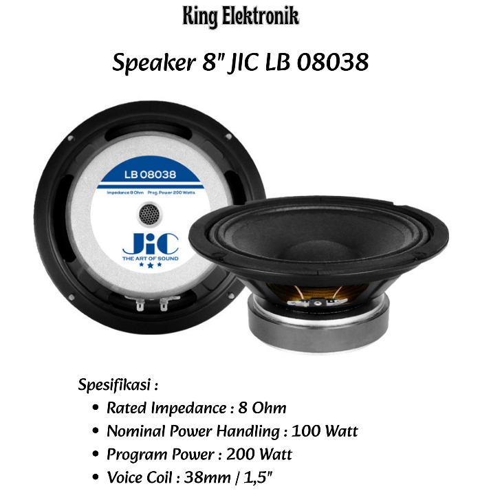 Speaker 8 Inch JIC LB 08038