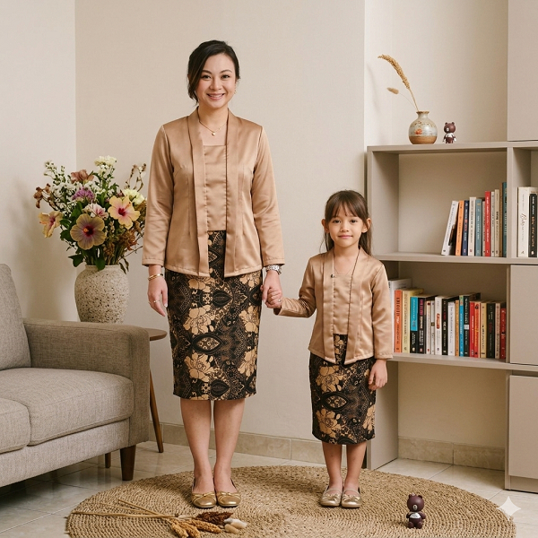 Atasan Kebaya Perempuan Moderen Baju Couple Ibu Dan Anak Sarimbitan Model kutubaru Terbaru Atasan Ke