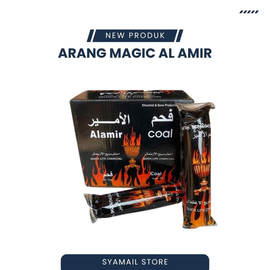 Arang Magic Al Amir Min - 8 Pcs Mudah Menyala Tidak Berbau Desain Donat
